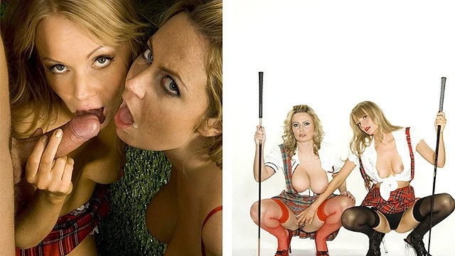 LTG Sex Movies - Fantastic Orgy with two Big Blonde Sluts getting Facials