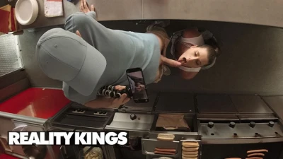 Reality Kings - Lady Lyne's Huge Tits Bounce as Sam Pounds her Pussy inside the Food Track