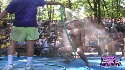 DreamGirls Members - Amateurs get Freaky in Nudist Camp Wet T Contest
