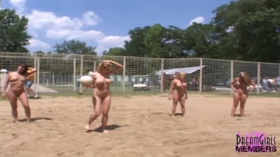 DreamGirls Members - Naked Volleyball with Contestants at Nudes a Poppin