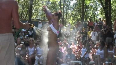DreamGirls Members - Wet T Shirt Contest at a Nudist Resort