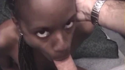 Skinny African Teen with Big Tits Gets Licked and Fucked by her Coach