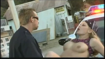 Very Hot Young Wanted Sexy Chic Gets Arrested and Gets Fuck at the Top of Police Car
