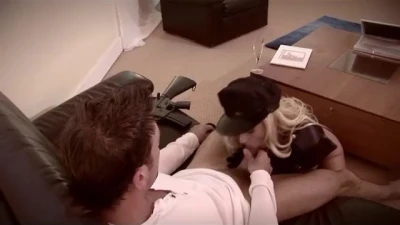 Lady Officer with Big Boobs with Seductive Pussy Seduced Goodlooking Twink