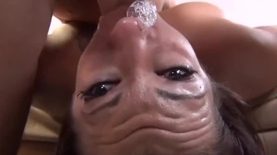 Hot Latina with Tattooed Sucks Big American Cock and Gets Facialed