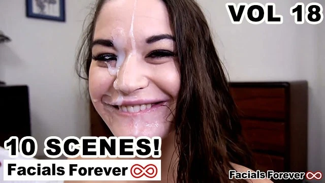 Facials forever Compilation 10 Facials from Top Web Models over 1 Hour - Volume 18