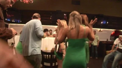 Tug Stop - Dancing College Girls at Spring Break Party in Bar