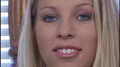 Blonde College Girl Gets Facial after Sucking and Fucking an Older Dude in Bed