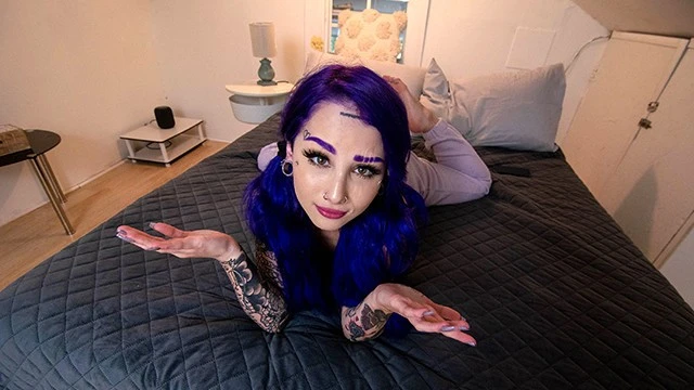 Karups POV - Hot Inked Purple Hair Friend is a little Squirting Slut