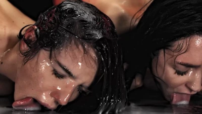 Extreme Hardcore Real Life Hentai Alya Stark Eve Sweet Licking Cum off the Floor Anime Monster Cock