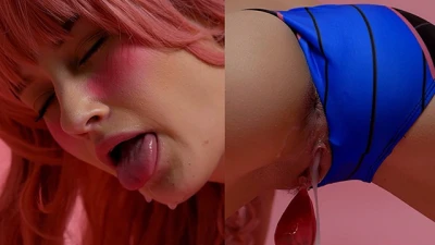 Cute Kawaii Pink Haired Girl Playing with Sex Toys - Petite Tiffany Tatum Ahegao Gooner Anime Hentai